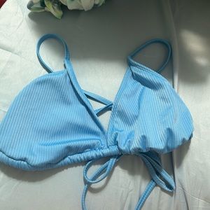 Wild Fable Blue Triangle Bikini Top